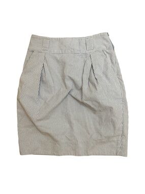 Anthropologie Striped Pencil Skirt - White and Navy Pinstripe